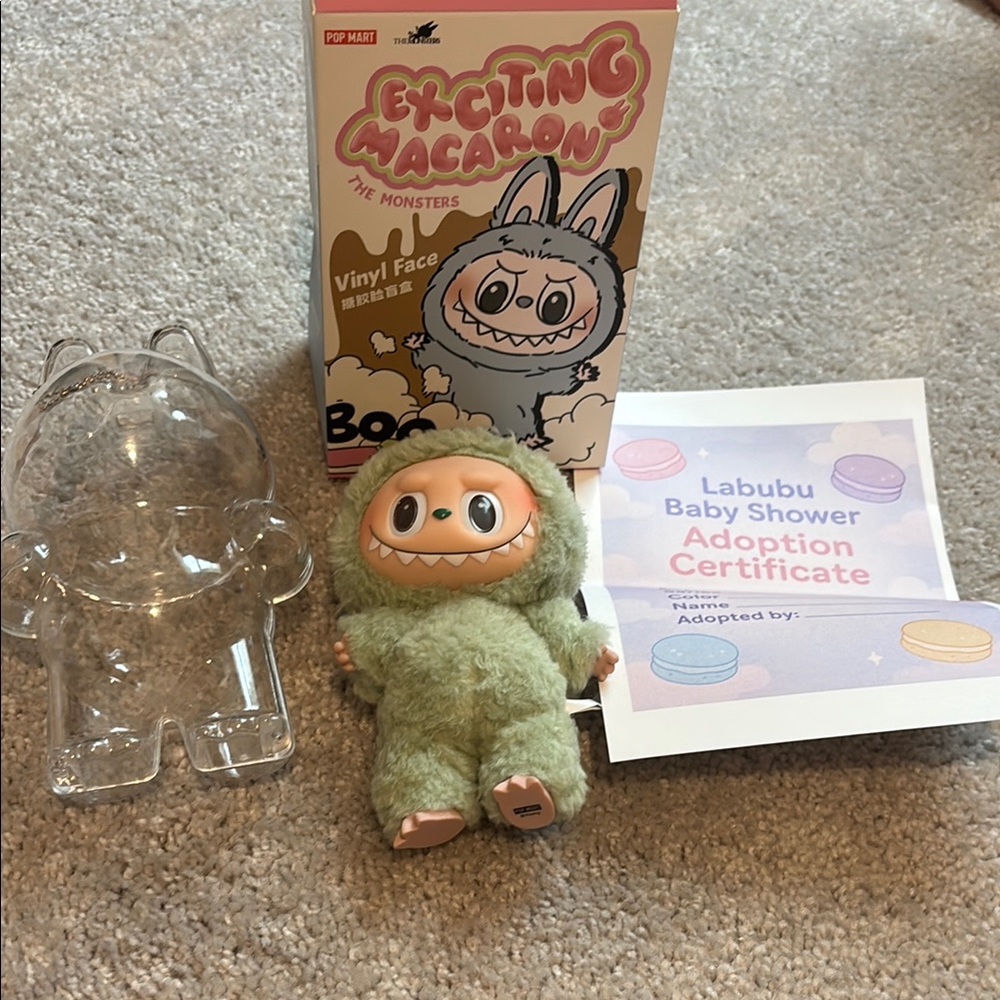 Green Plush Doll with Accessories